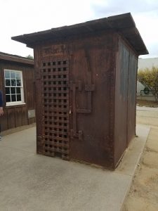 The town jail. Not a real comfortable looking place to stay.